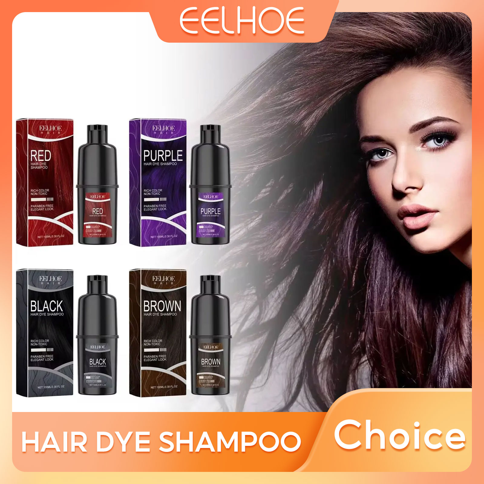 Purple Toning Shampoo - Natural Hair Dye Shampoo Permanent Instant