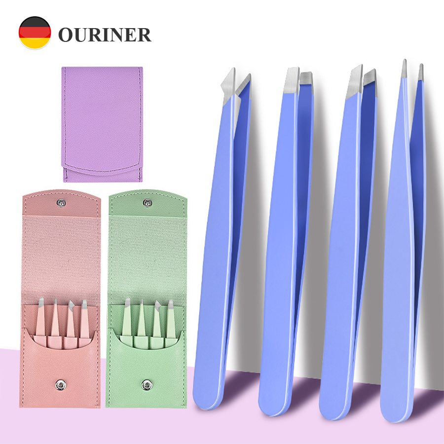 4Pcs Eyebrow Tweezers Hair Rem - Hair Care Tools review and price