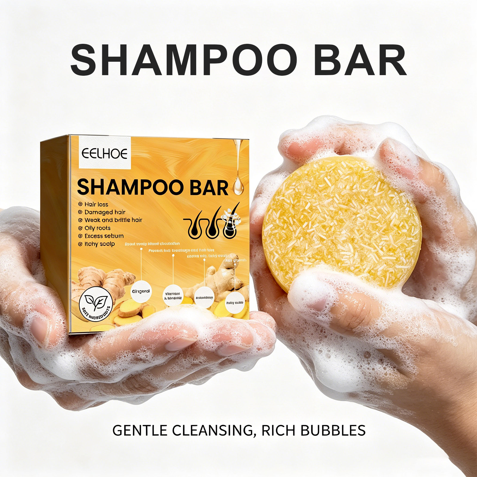 1Pcs Shampoo Bar Ginger Hair C - Hair Care Pantene review and price