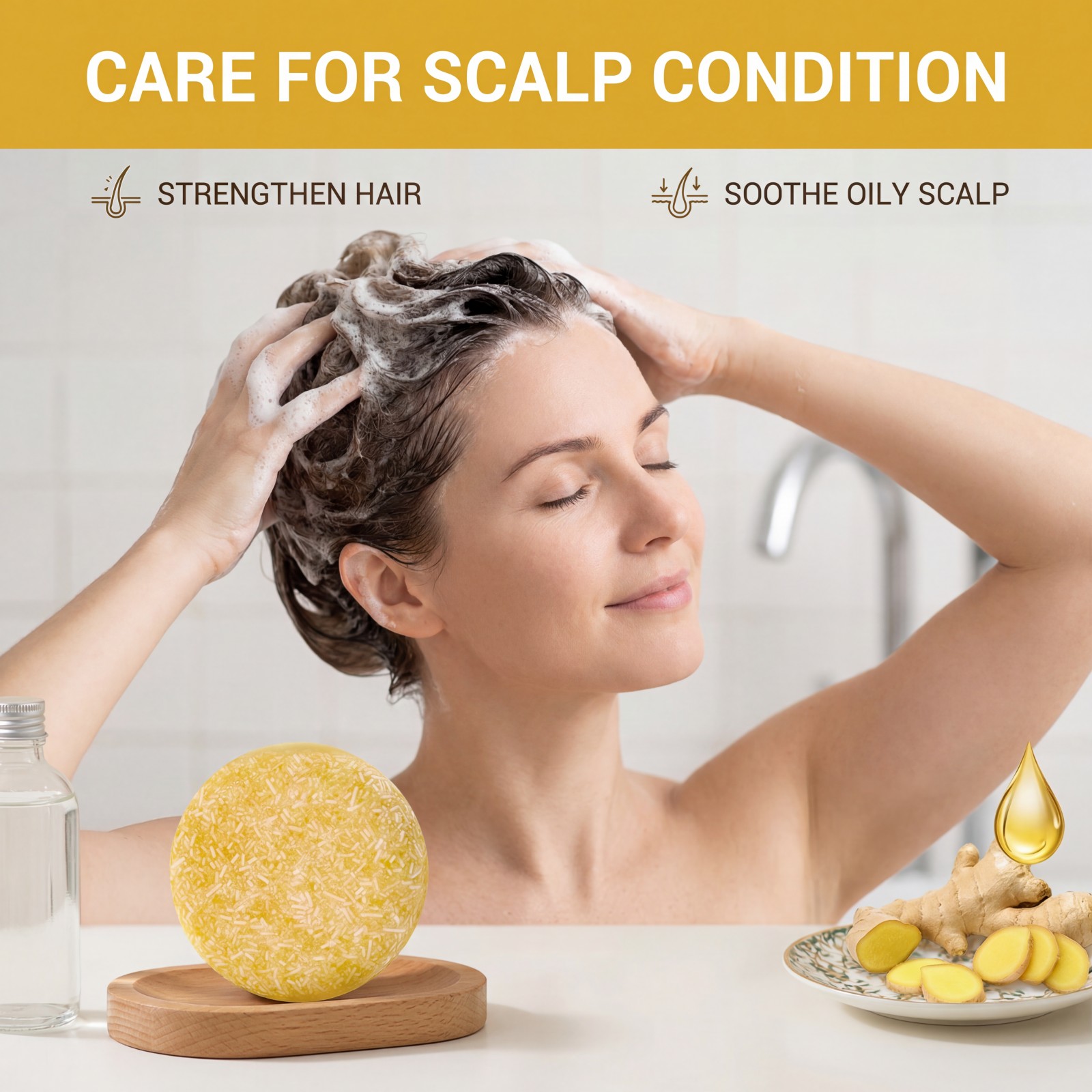1Pcs Shampoo Bar Ginger Hair C - Hair Care Pantene review and price