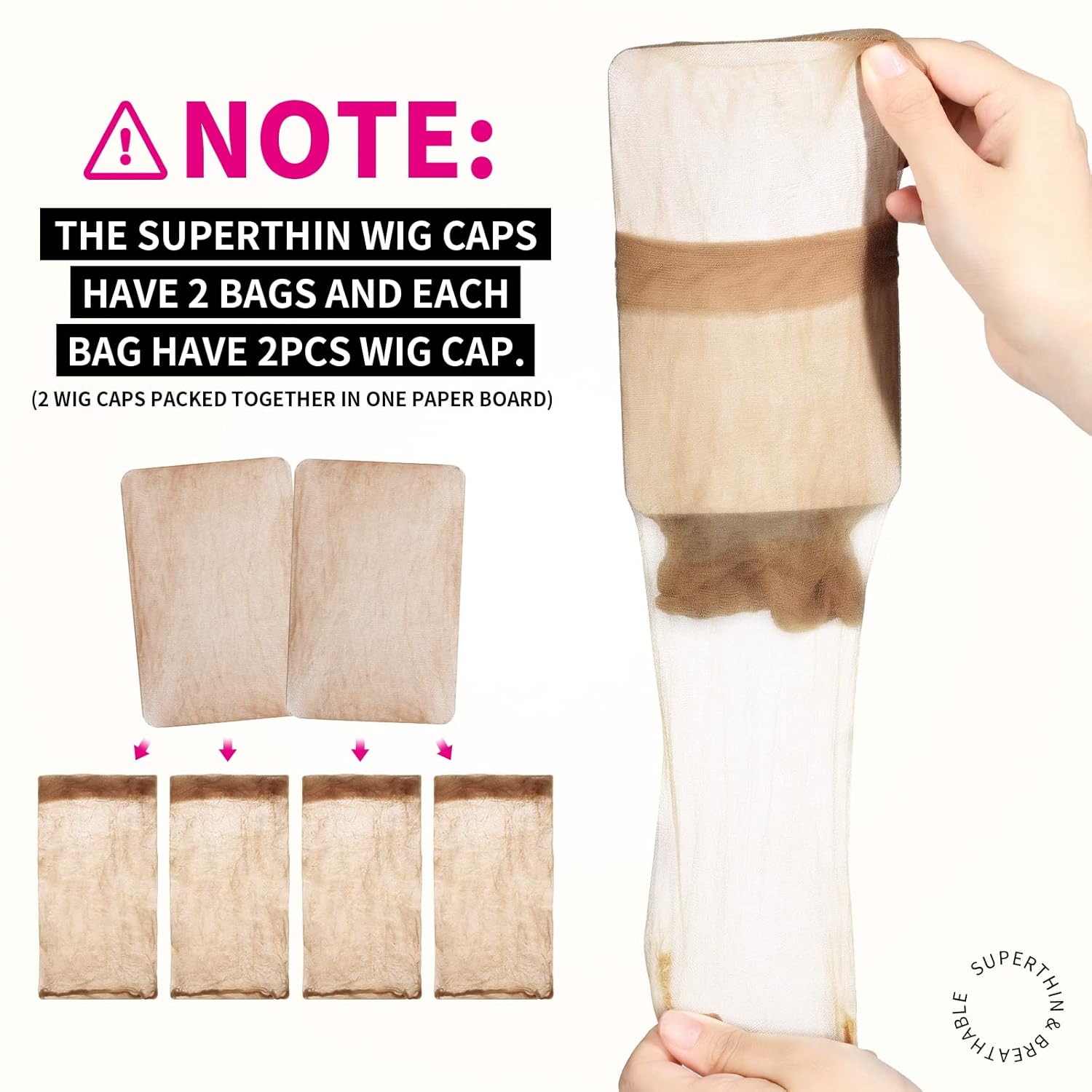 1/3bags Ventilated Nylon Mesh  - Wig Cap Stocking review and price