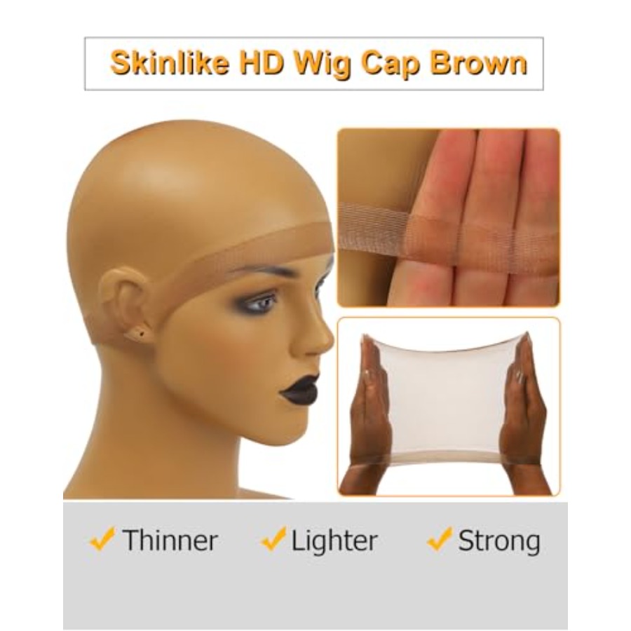 Brown SKINLIKE HD Wig Cap, 12  - Wig Cap Stocking review and price