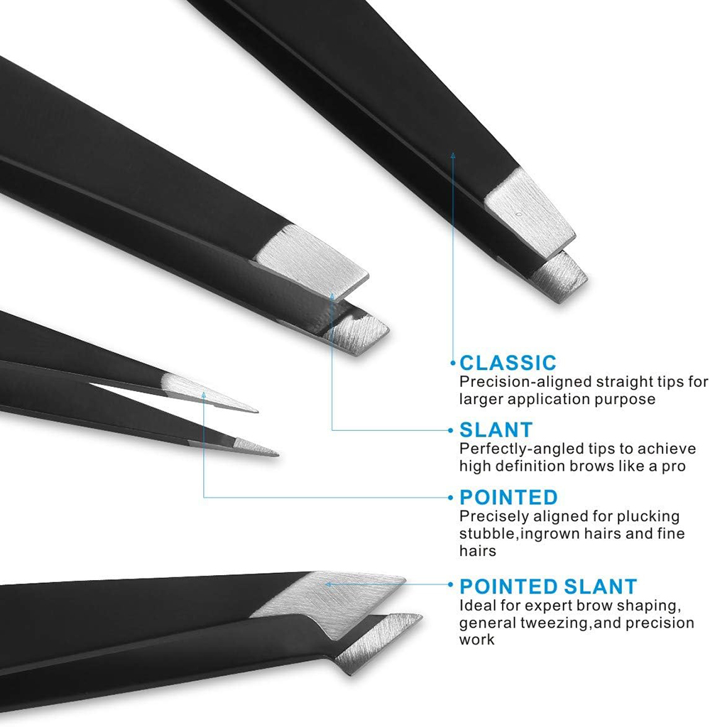 4PCS Tweezers Set Professional - Hair Care Tools review and price