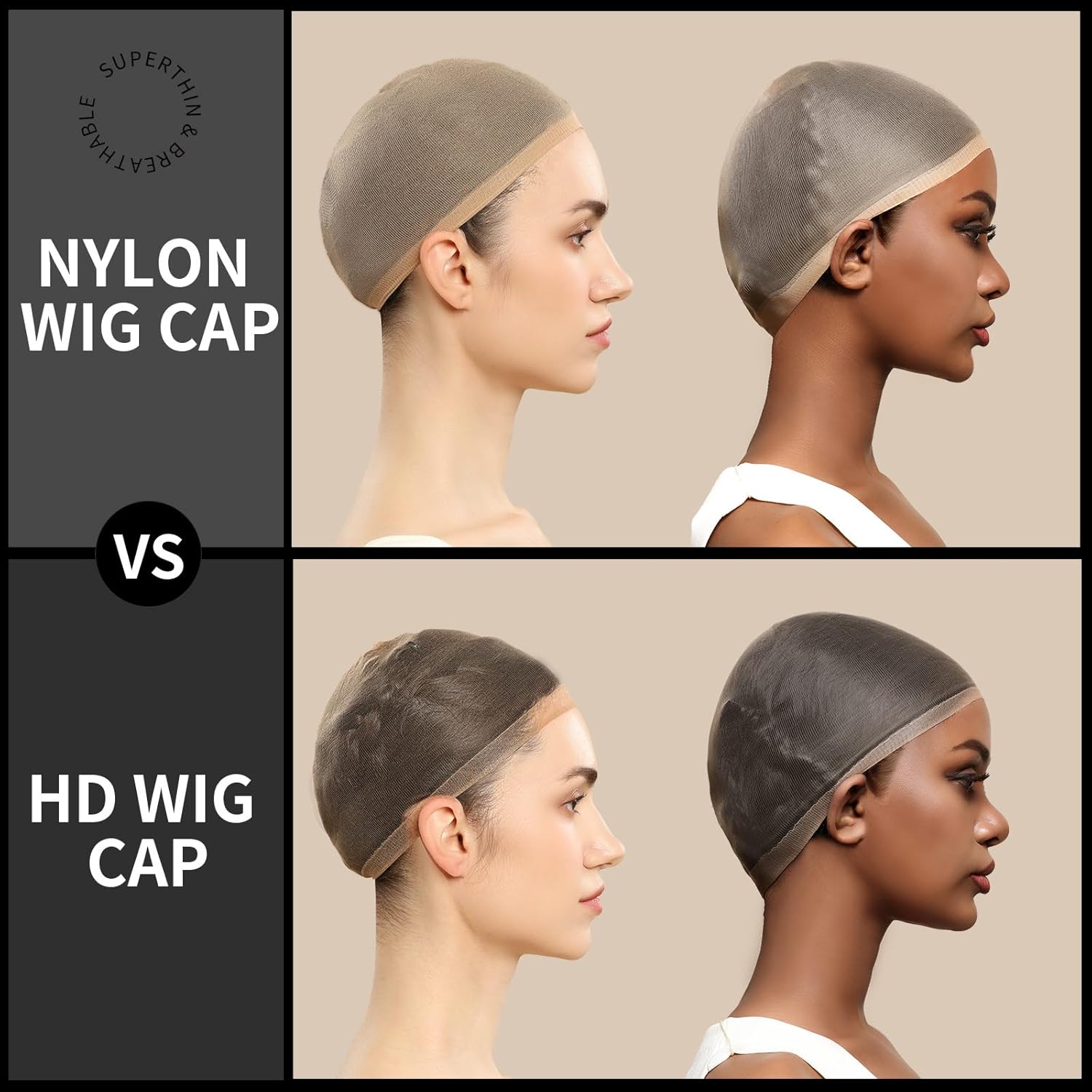 4/12pcs Ventilated Nylon Mesh  - Wig Cap Stocking review and price